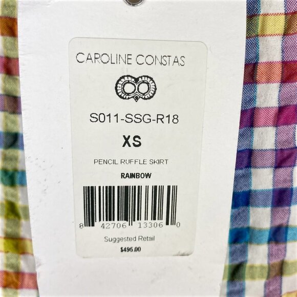 Caroline Constas Rainbow Ruffle Asymmetrical Skirt - Picture 6 of 6